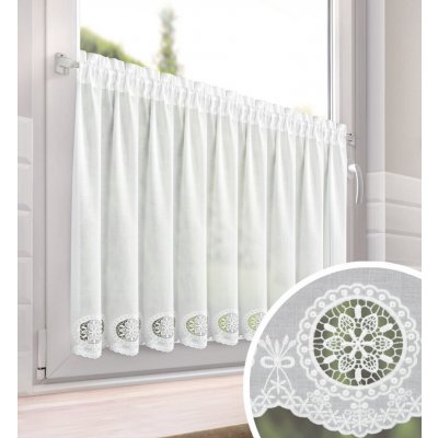 Dekorační krátká vitrážová záclona do kuchyně ANJELA 150x70 cm MyBestHome – Hledejceny.cz