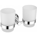 CERANO Nástěnný držák na dvojici sklenic Lineo - chrom mléčné sklo CER-CER-479800 – Zboží Dáma