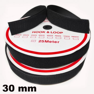 Pásek na suchý zip Háček a Smyčka set černý 30 mm balení 25 m – Hledejceny.cz