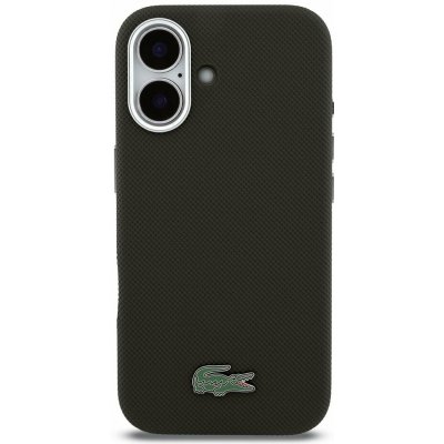 Lacoste PVC Iconic Petit Pique Metal Logo MagSafe Zadní Kryt pro iPhone 16 Black – Zboží Živě