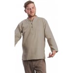 Nepál Etno kurta pánské košile tmavě béžová – Hledejceny.cz