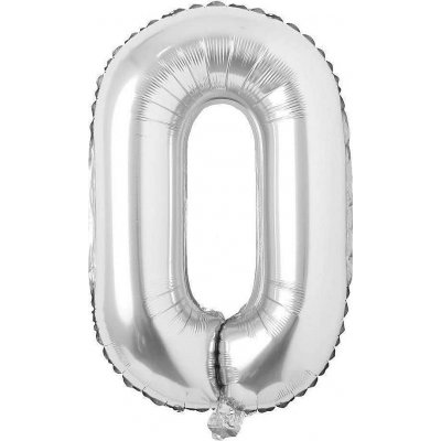 Nafukovací balónky čísla maxi stříbrné 0 – Zboží Mobilmania