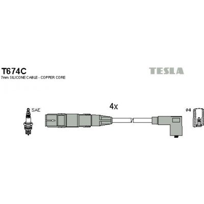 Sada kabelů pro zapalování TESLA T674C – Hledejceny.cz