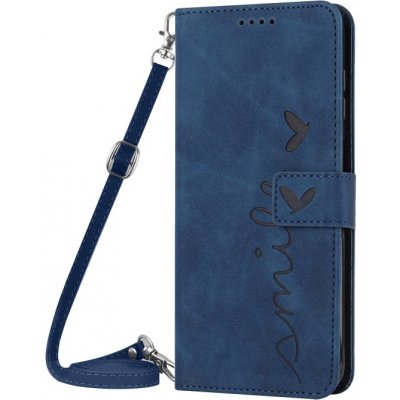 Vsechnonamobil 78131 ART SMILE Peněženkový obal s řemínkem pro Motorola Edge 50 Fusion modrý – Zboží Živě