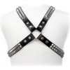 SM, BDSM, fetiš LEATHER BODY PYRAMID STUD HARNESS