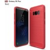Pouzdro a kryt na mobilní telefon Pouzdro JustKing plastové s broušenou texturou Samsung Galaxy S8 Plus - červené