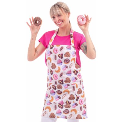 2P Servis Zástěra Jasmín Muffin 65x68cm 100% bavlna 65x68cm muffiny 100% bavlna s kapsou – Hledejceny.cz