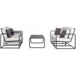 Sensum Askanas Set lounge nábytku, 4 díly, hliník, olefin, černý 25-BN-604 – Hledejceny.cz