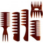 Activeshop sada profesionálních hřebenů široké zuby 5 ks – Zboží Dáma