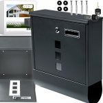 Antracitová poštovní schránka s prostorem pro noviny Correo – Sleviste.cz