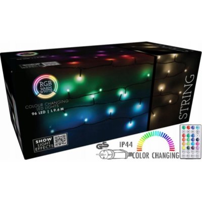 RGB Vánoční LED řetěz s dálkovým ovládáním 96 LED – Hledejceny.cz