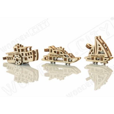 WOODEN CITY 3D puzzle mini sada Widgets: Lodě 28 ks – Zbozi.Blesk.cz