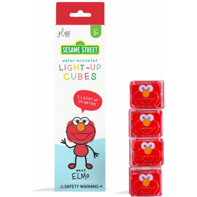 Glo Pals Senzorické kostky svítící ve vodě Elmo Sezamová ulice, hračka – Sleviste.cz