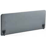 Zone stolový paraván černé svorky potah Rivet modrošedá 180 X 65 x 3,6 cm