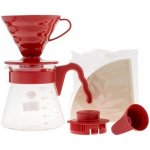 Hario V60-02 Pour Over Kit Plastic Red – Zbozi.Blesk.cz