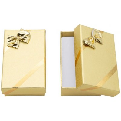 Mareb dárková krabička na šperky 5 x 8 x 2.5 cm zlatá – Zboží Mobilmania