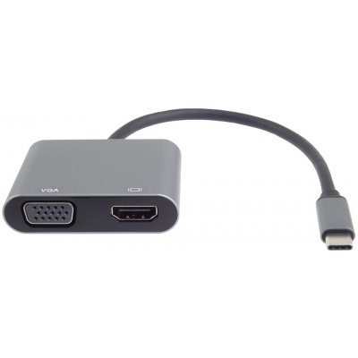PremiumCord MST adaptér USB-C na HDMI + VGA, rozlišení 4K a FULL HD 1080p - ku31hdmi19 – Zboží Živě