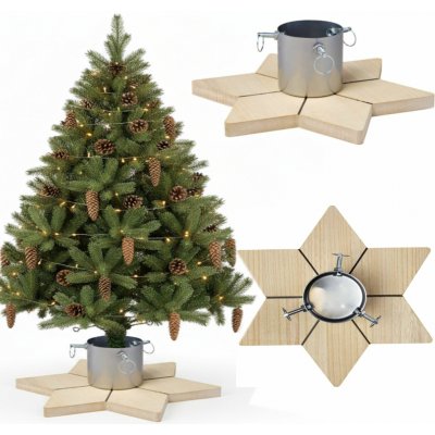 Lebula - Stojan na vánoční stromek ve tvaru hvězdy stříbrný – Zbozi.Blesk.cz