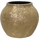 Váza terakotová Ø 20 x 16 cm zlatá – Hledejceny.cz