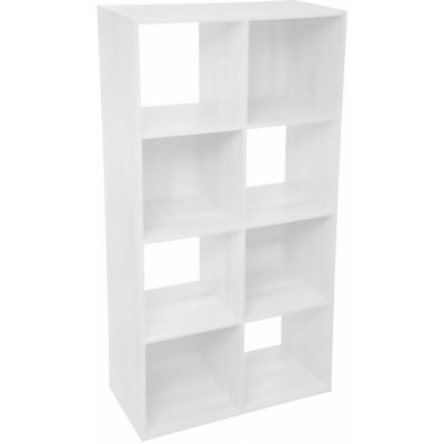 Knihovna s 8 policemi Kali bílá – Zboží Dáma