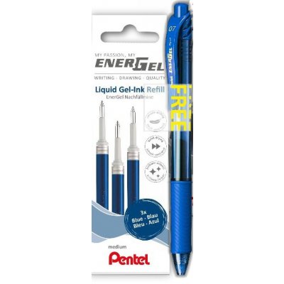 Pentel náplň LR7-3C modrá /3 ks + Energel BL107 modrý 239413 – Zboží Živě
