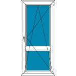 Aluplast Balkónové dveře Ideal 4000 Jednokřídlé Otevírací a Sklopné a dělené Bílá - Bílá 60 x 200 cm – Hledejceny.cz