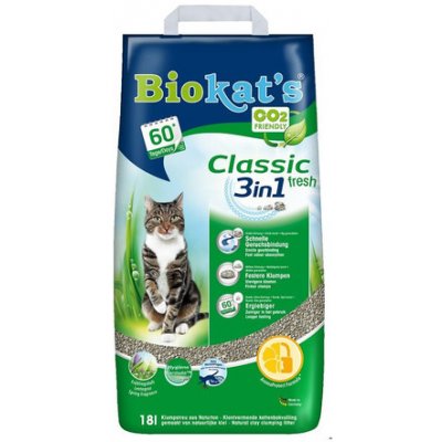 Biokat’s Classic Fresh bentonitové s vůní čerstvé trávy 18 l – Zboží Mobilmania