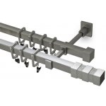 HEBR Garnýž Verona matná stříbrná dvojitá 400 cm – Hledejceny.cz