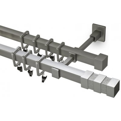 HEBR Garnýž Verona matná stříbrná dvojitá 400 cm – Hledejceny.cz