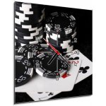 Obraz s hodinami 1D - 50 x 50 cm - very bad start in poker velmi špatný start v pokeru – Zbozi.Blesk.cz