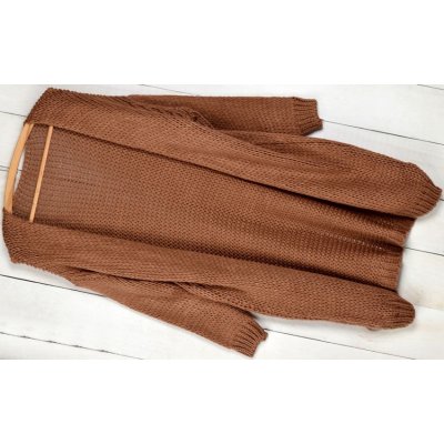 Fashionweek Italský barevný svetr kabát MDK10 Camel – Zboží Mobilmania