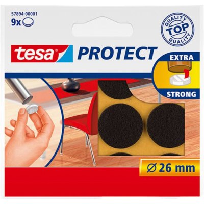 tesa® Protect Plstěné samolepicí podložky Barva: hnědá, Rozměr: 100 mm : 80 mm, Doplňující informace: obdélník, k nastříhání – Zboží Mobilmania
