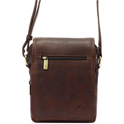 Hnědá pánská kožená taška přes rameno GT236 – Zboží Dáma