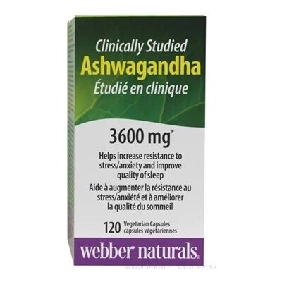Webber Naturals Ashwagandha 120 kapslí – Hledejceny.cz