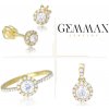 Gemmax Jewelry souprava zlatých šperků se zirkony náušnice prsten a přívěsek GLSYB-1722-1740-1742