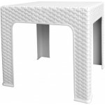 Mega Plast, plastový stůl BISTRO polyratan, 48 x 48 cm, bílý – Hledejceny.cz