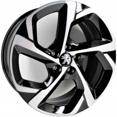 Peugeot 9828110677 18x7.5 5x108 ET49 silver and black – Zboží Mobilmania