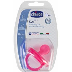Chicco Physio silikon Soft bez BPA růžová s kroužkem