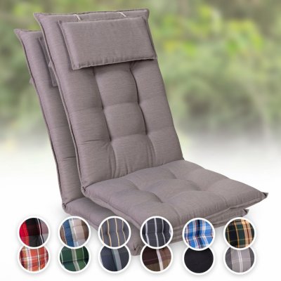 Blumfeldt Sylt, čalouněná podložka, podložka na židli, podložka na výše polohovací křeslo, polštář, polyester, 50 × 120 × 9 cm, 2 x čalounění (CPT10_10271262-2_)