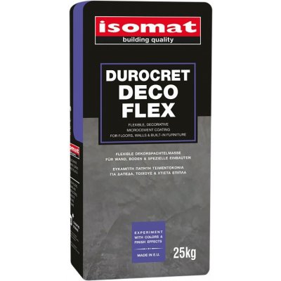 ISOMAT DUROCRET–DECO FLEX Flexibilní dekorační mikrocementová stěrka, sv. šedá, 25 kg – Hledejceny.cz