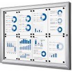 A-Z Reklama CZ Vitrína interier-exterier SCS8xA4 pro prospekty 8xA4 - Stříbrná – Zboží Živě