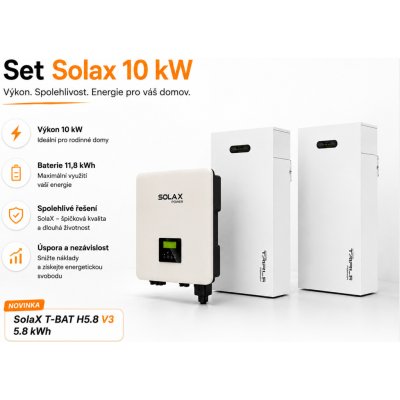 SolaX 10 kW + baterie Triple Power T58 V3 11,6 kWh + WiFi monitoring Hybridní úložiště energie – Sleviste.cz