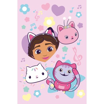 Jerry Fabrics Deka fleesová Gabby dollhouse Music – Sleviste.cz