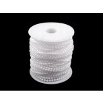 Prima-obchod Perlový řetěz Ø3 mm sněhově bílá barva bílá sněhová – Zboží Dáma