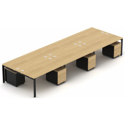 Nábytek Designový cz DEBZ39U Kancelářská sestava EPIC Z39 U dub černá – Zboží Dáma