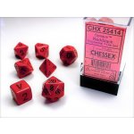 Chessex Sada 7 kostek tmavě červená/černá – Zboží Mobilmania