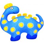 Bino Dinosaurus zelený 33x28 – Zboží Dáma