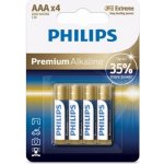 Philips Premium Alkaline AAA 4ks LR03M4B/10 – Zboží Mobilmania