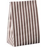 Ib Laursen Papírový sáček Brown Stripes 28,5 cm – set 5 ks, hnědá barva, papír – Zboží Dáma