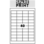 SPARE PRINT PREMIUM bílé 48,5 x 25,4 mm 100 archů – Hledejceny.cz